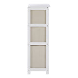 Lindo 3 Natural Fabric Drawers Cabinet