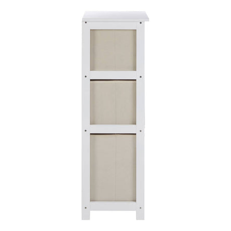 Lindo 3 Natural Fabric Drawers Cabinet