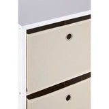 Lindo 3 Natural Fabric Drawers Cabinet