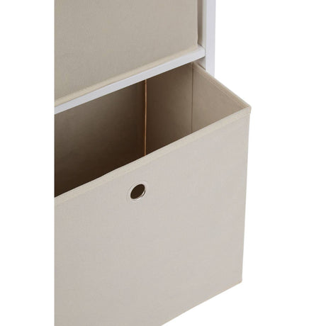 Lindo 3 Natural Fabric Drawers Cabinet