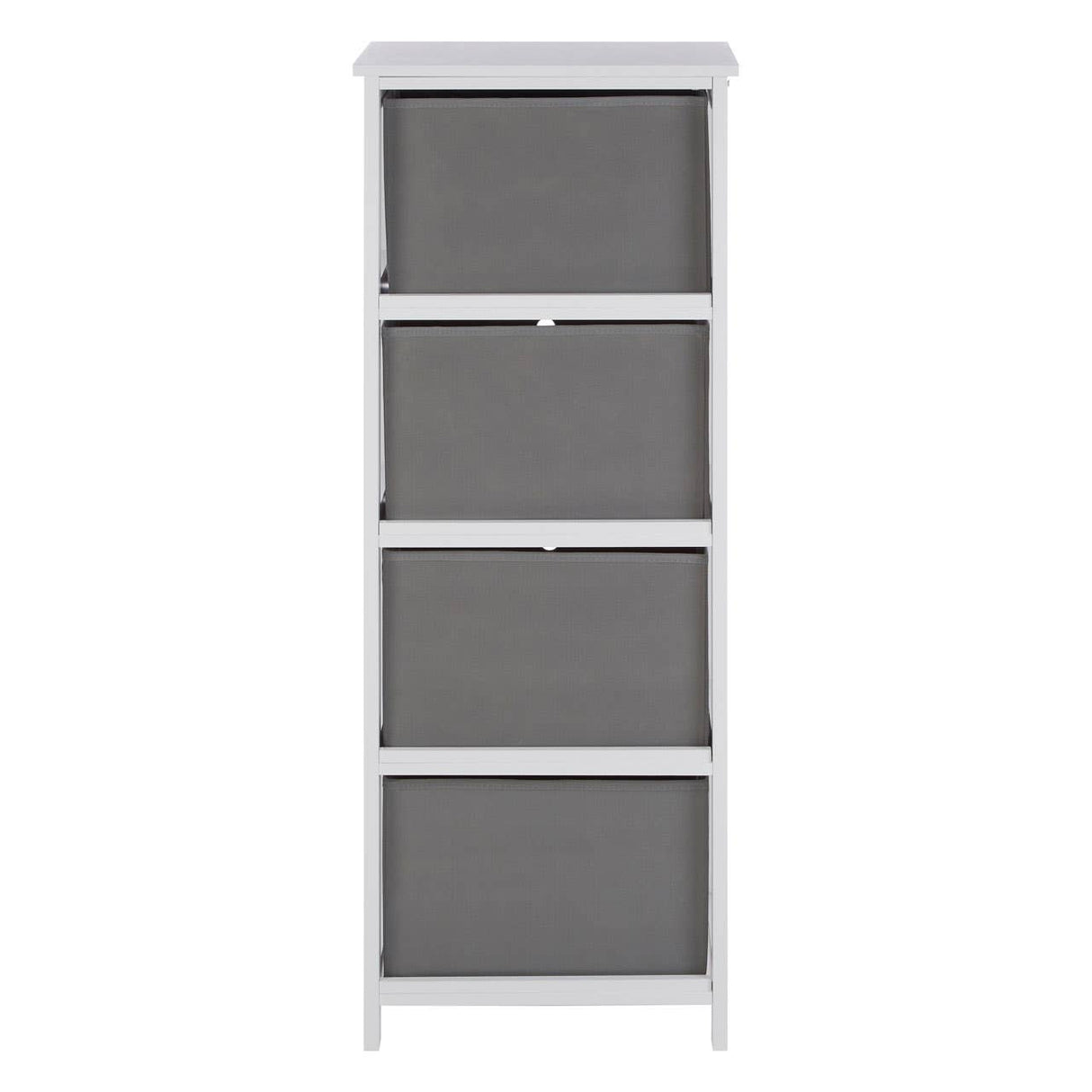 Lindo 4 Grey Fabric Drawers Cabinet