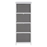 Lindo 4 Grey Fabric Drawers Cabinet
