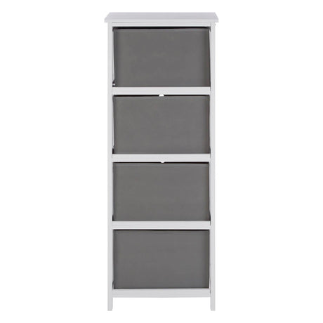Lindo 4 Grey Fabric Drawers Cabinet