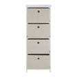 Lindo 4 Natural Fabric Drawers Cabinet