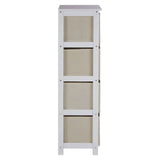 Lindo 4 Natural Fabric Drawers Cabinet