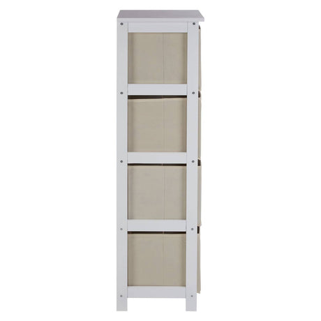 Lindo 4 Natural Fabric Drawers Cabinet