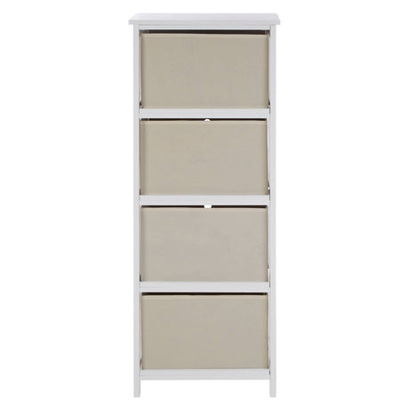 Lindo 4 Natural Fabric Drawers Cabinet