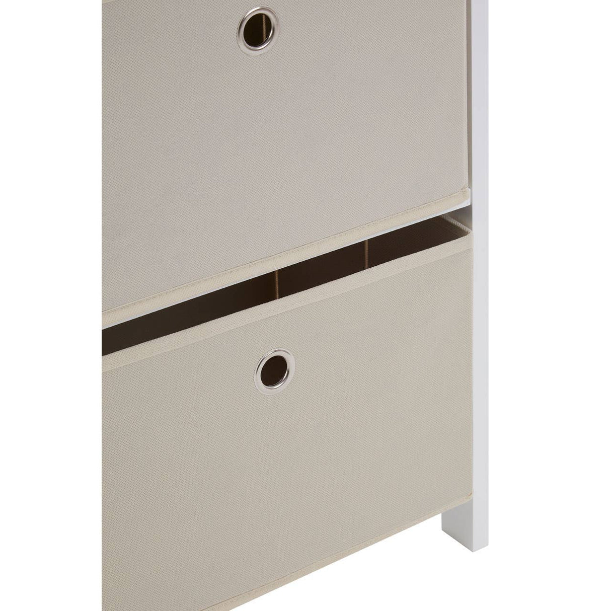 Lindo 4 Natural Fabric Drawers Cabinet