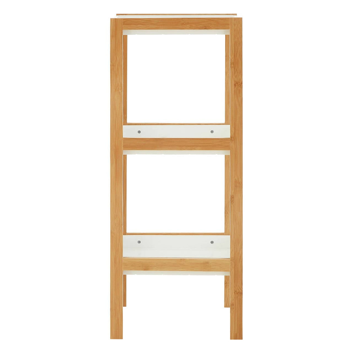 Nostra Three Tiers White / Natural Shelf Unit