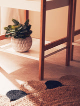 Nostra Three Tiers White / Natural Shelf Unit