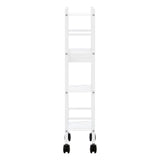 Dara 4 Tier White Trolley with Basket