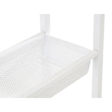 Dara 4 Tier White Trolley with Basket