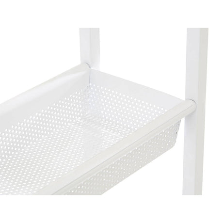 Dara 4 Tier White Trolley with Basket