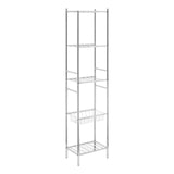 5 Tier Chrome Shelf Unit With Basket