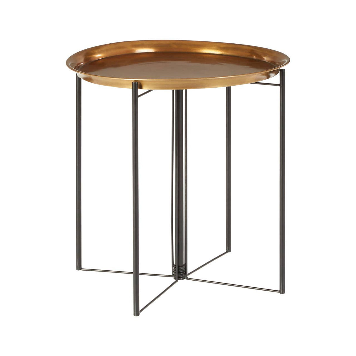 Hege Large Brass And Black Finish Side Table
