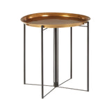 Hege Large Brass And Black Finish Side Table
