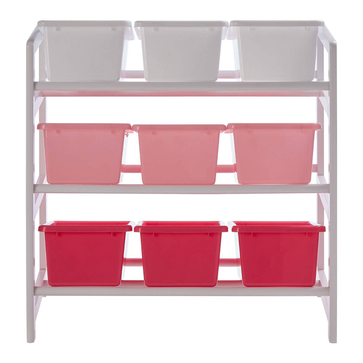 3 Tier White/Pink Kids Storage Unit