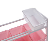 3 Tier White/Pink Kids Storage Unit
