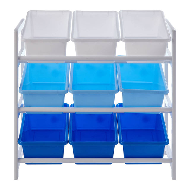 3 Tier White/Blue Kids Storage Unit