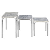 Nest Of 3 Tables With Chrome Base