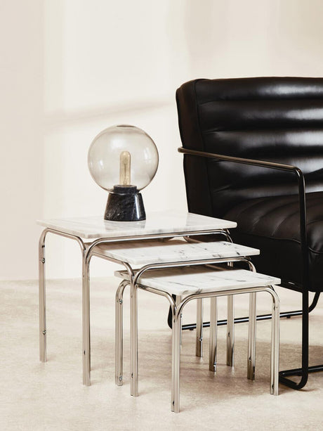 Nest Of 3 Tables With Chrome Base