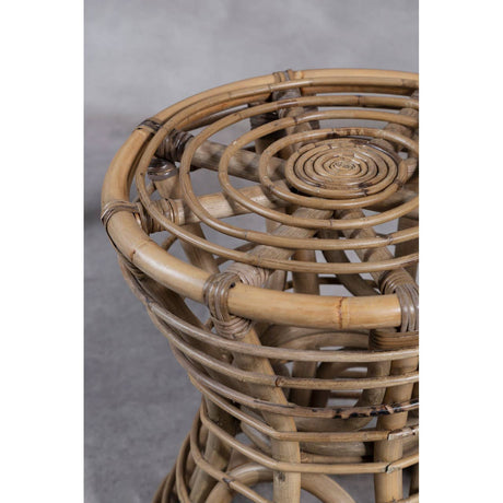 Maka Grey Rattan Stool