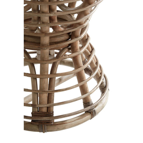 Maka Grey Rattan Stool