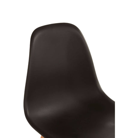 Stockholm Black Chair With Wood Legs