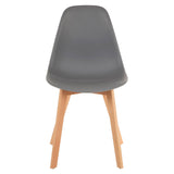 Stockholm Grey Chair With Beechwood Legs