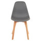 Stockholm Grey Chair With Beechwood Legs