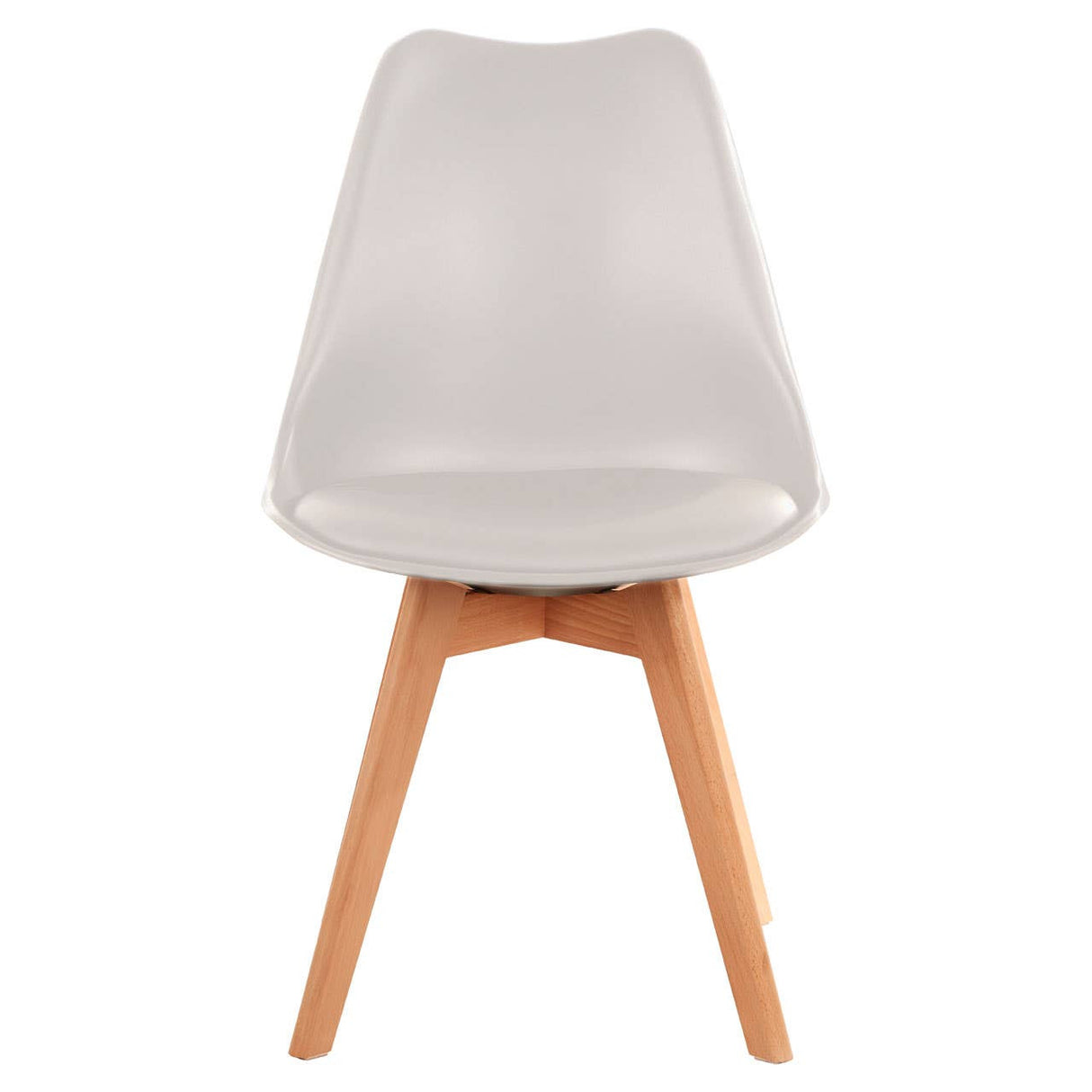 Stockholm White Chair With Cushion And Beech Wood Legs