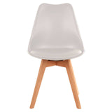 Stockholm White Chair With Cushion And Beech Wood Legs