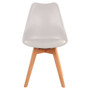 Stockholm White Chair With Cushion And Beech Wood Legs