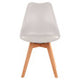 Stockholm White Chair With Cushion And Beech Wood Legs