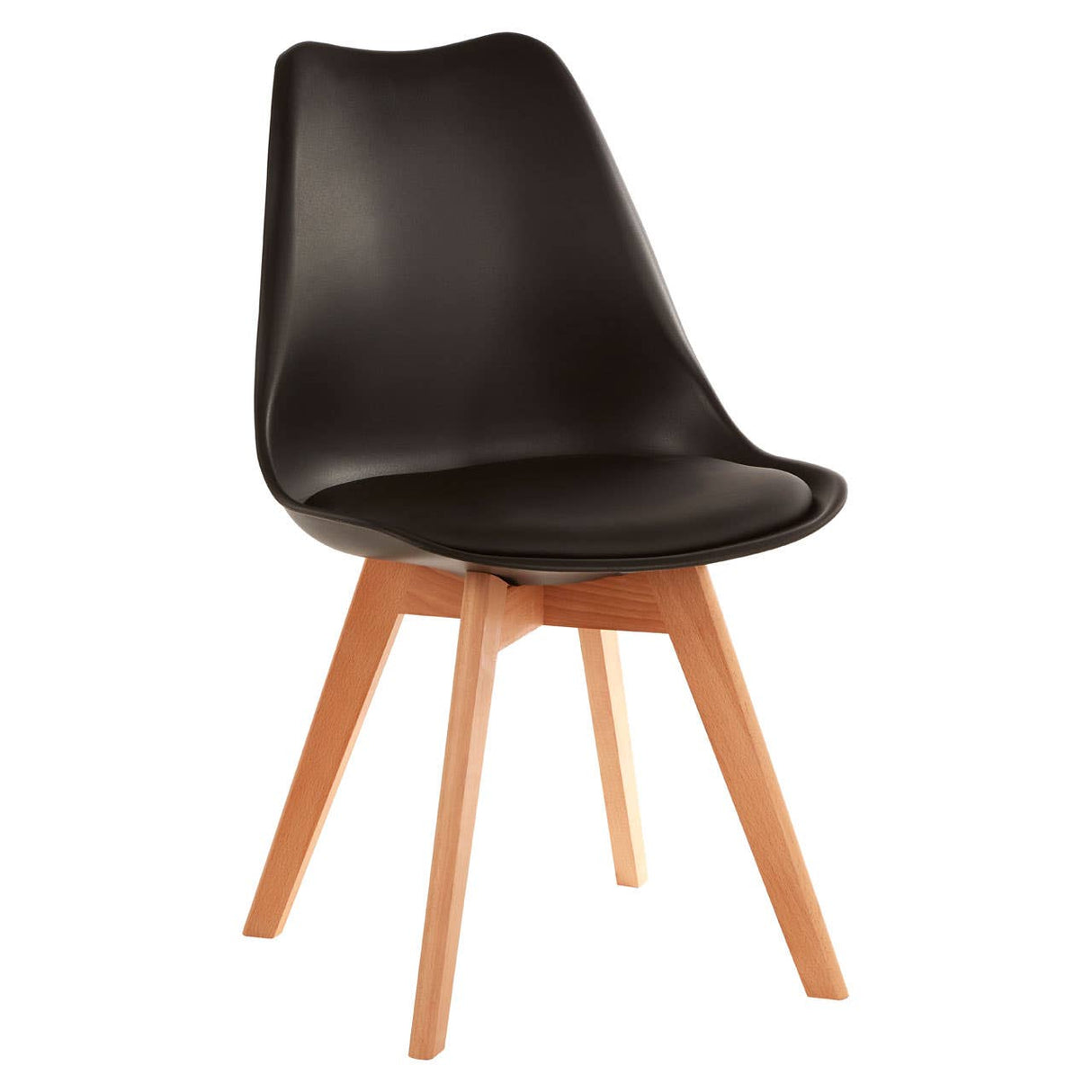 Stockholm Black Chair With Cushion