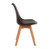 Stockholm Black Chair With Cushion