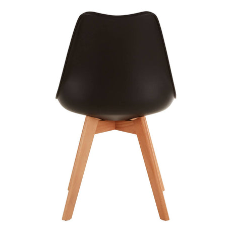 Stockholm Black Chair With Cushion