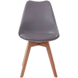 Stockholm Grey Chair With Cushion And Beech Wood Legs
