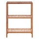 Arla 3 Tier Walnut Wood Bathroom Shelf Unit