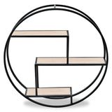 Brixton 3 Tier Round Metal Shelf