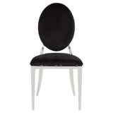 Sarita Stackable Silver Finish Dining Chair