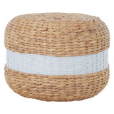 Ashby Seagrass Pouffe With White Stripe