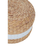 Ashby Seagrass Pouffe With White Stripe