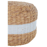 Ashby Seagrass Pouffe With White Stripe
