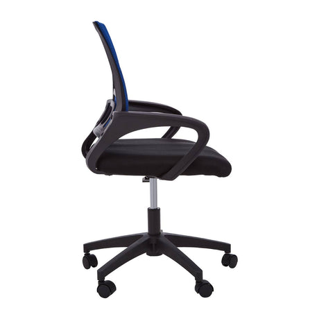 Blue Home Office Chair With Black Arms