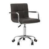 Finn Grey Home Office Chair with Swivel Base