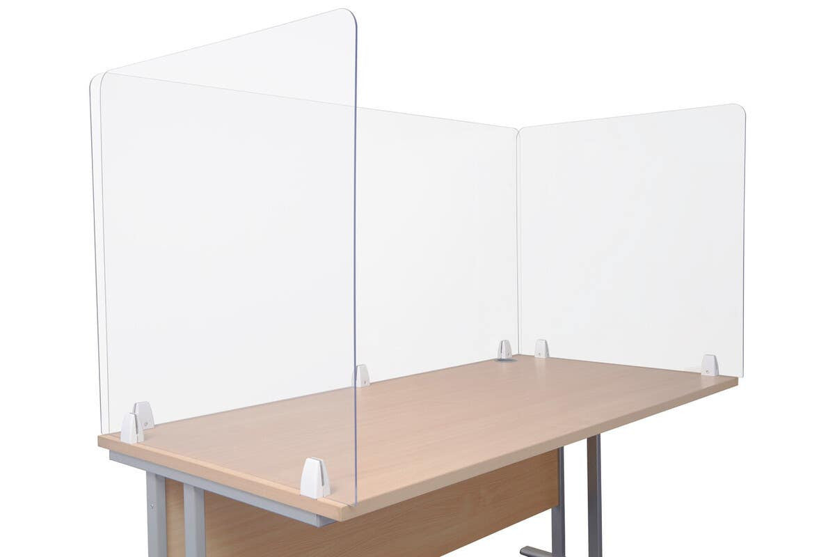 3 Piece Acrylic Protection Screens With Fittings Kit