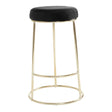 Manhattan Black Velvet Bar Stool