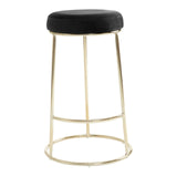 Manhattan Black Velvet Bar Stool