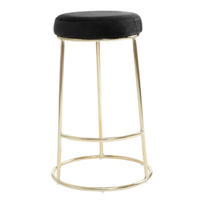 Manhattan Black Velvet Bar Stool